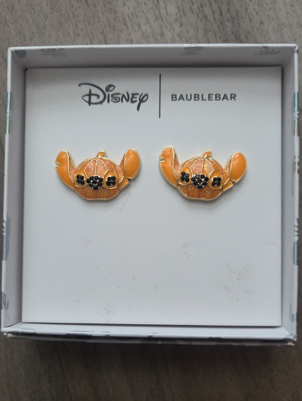 Disney fot BaubleBar Orange Stitch Pumpkin Stud Earrings
